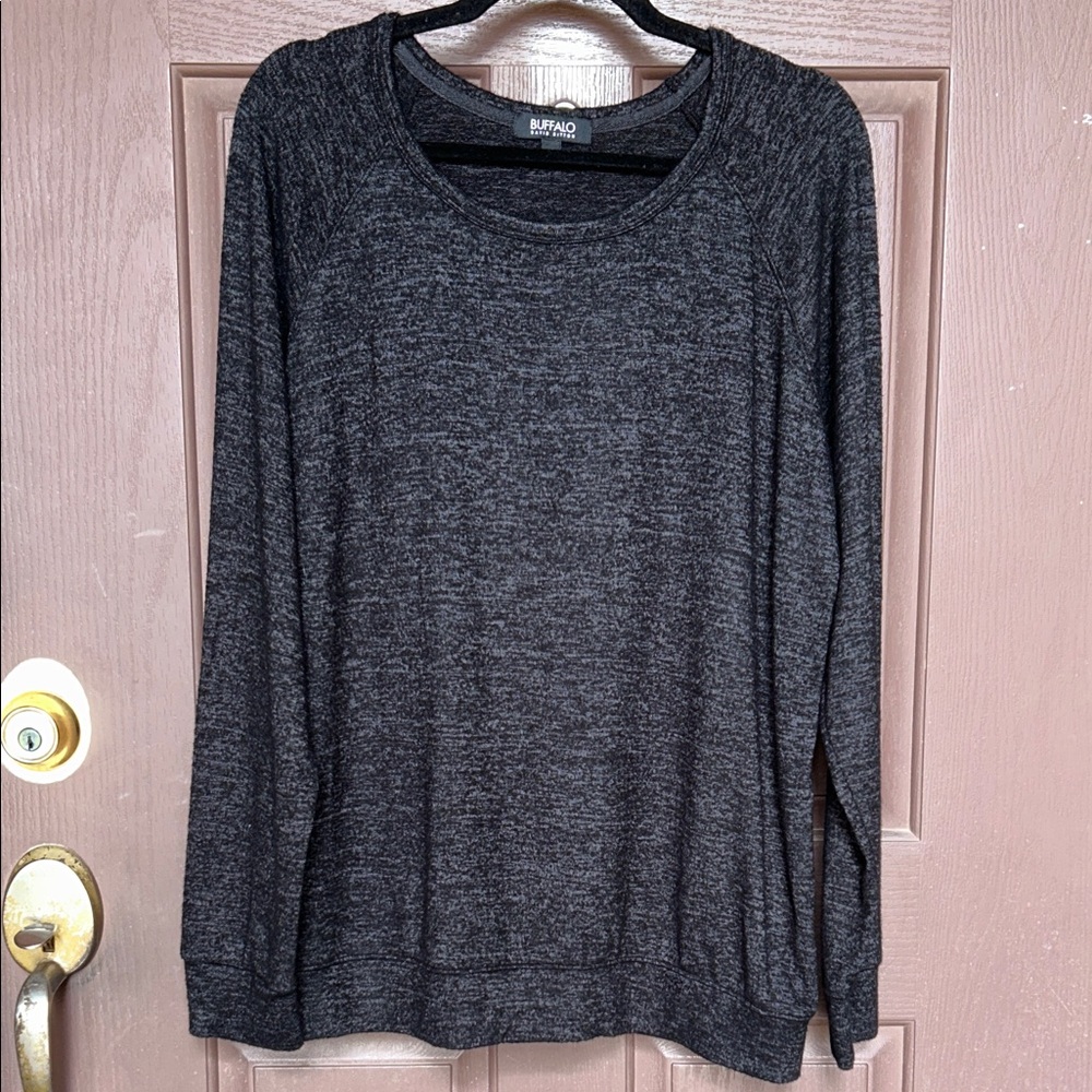 Buffalo David Bitton Men's Dark Gray Crewneck Sweater